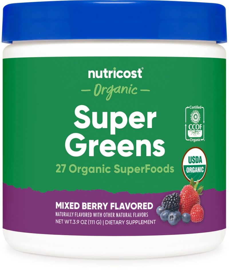 nutricost organic super greens powder 10 servings 111362