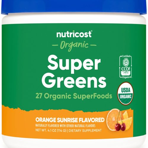 nutricost organic super greens powder 10 servings 190246