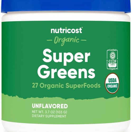 nutricost organic super greens powder 10 servings 752968