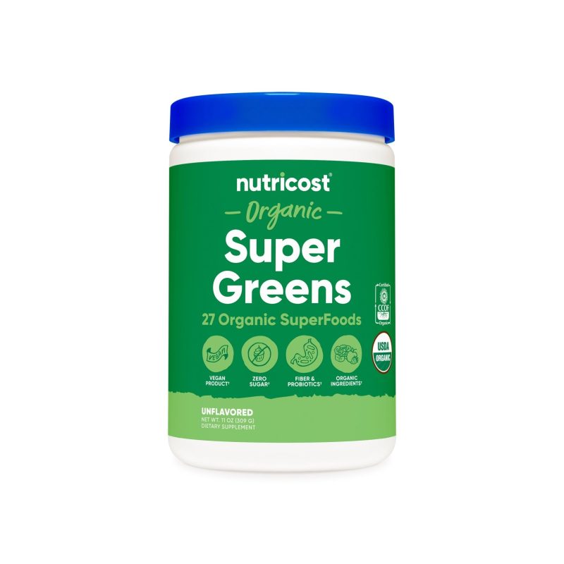 nutricost organic super greens powder 30 serving 379848