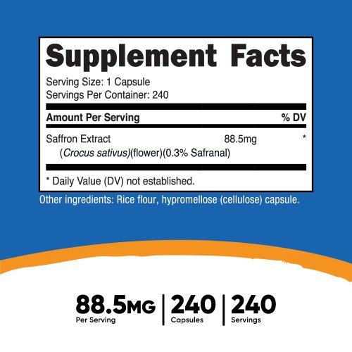 nutricost saffron extract capsules 523071