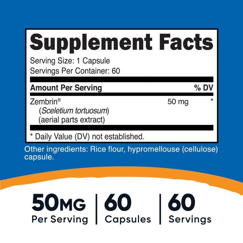 nutricost sceletium tortuosum made with zembrin capsules 981454