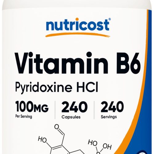 nutricost vitamin b6 pyridoxine hci capsules 125295