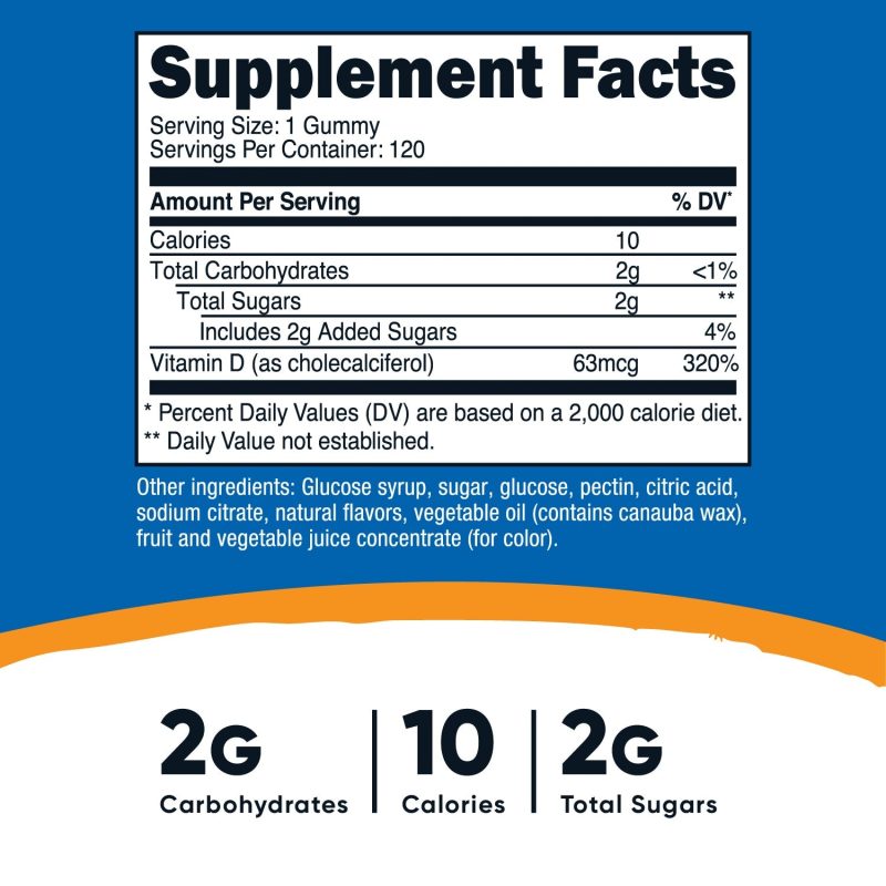 nutricost vitamin d3 gummies 2500iu 324693