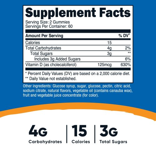 nutricost vitamin d3 gummies 5000iu 169882